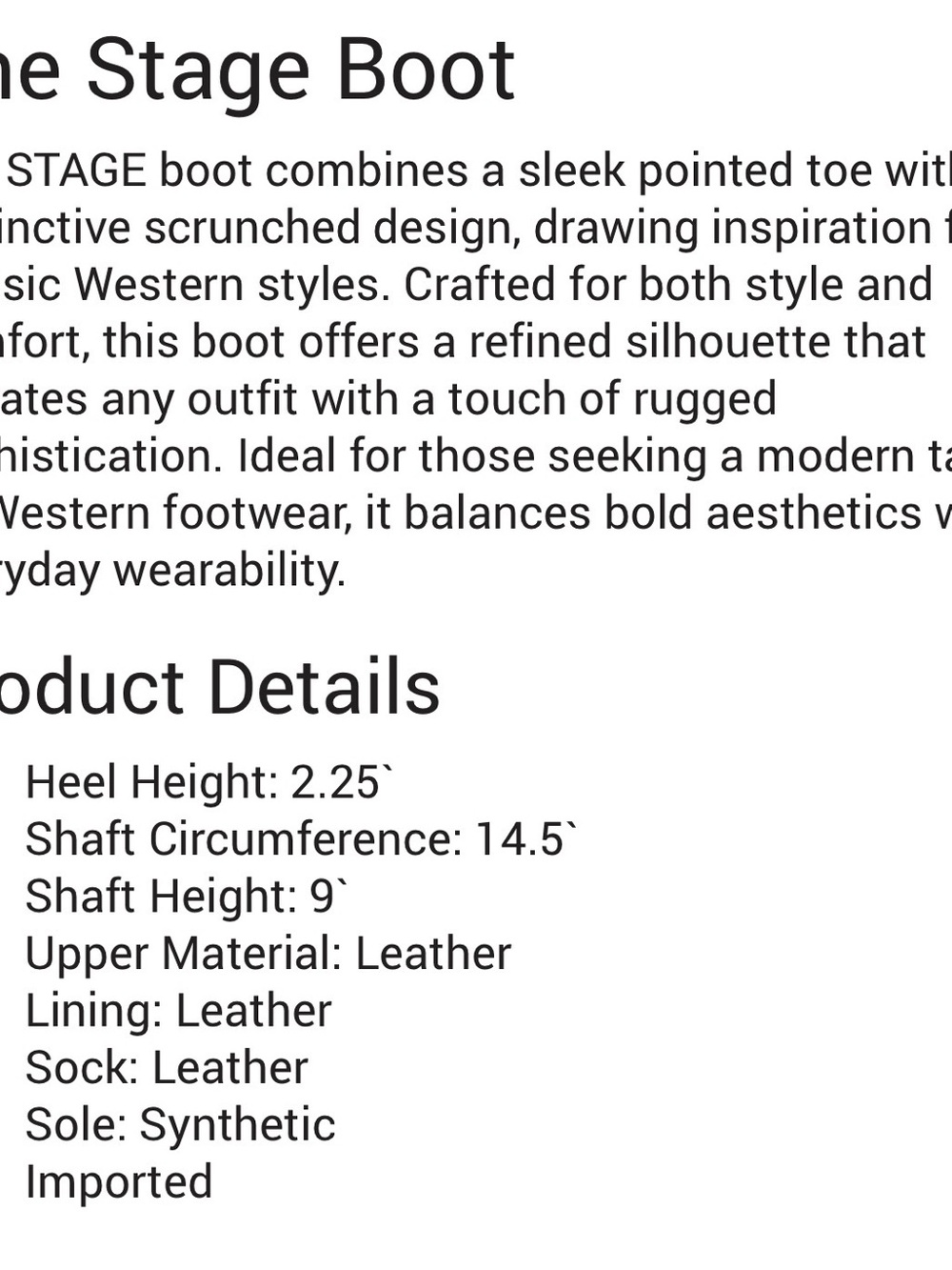 STEVE MADDEN Brown Leather Slouchy Western Heeled Boot. - Picture 8 of 8